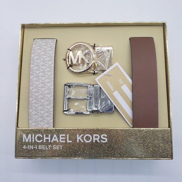 1952- MICHAEL Michael Kors Belt Bundle 4 In 1 Belt Set NWT - Picture 1 of 10